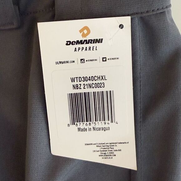 DeMarini Uniform Softball Pants NWT Capri Gray - Women’s US XL - Picture 11 of 13